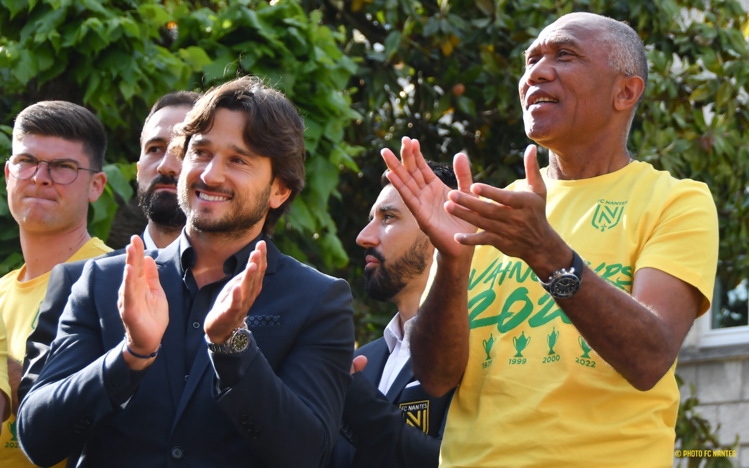 Kambouaté l'entraineur du FC Nantes avec le président Kita