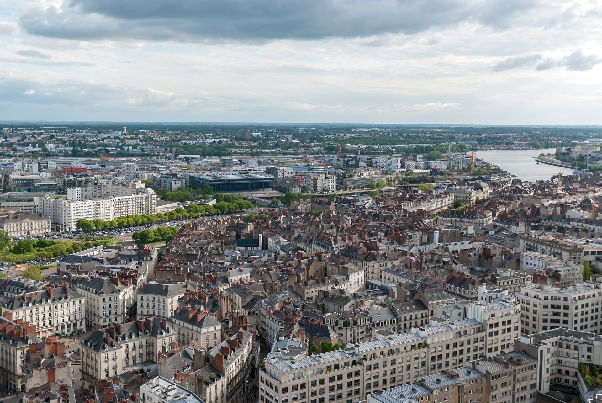 vue aérienne des bords de Loire