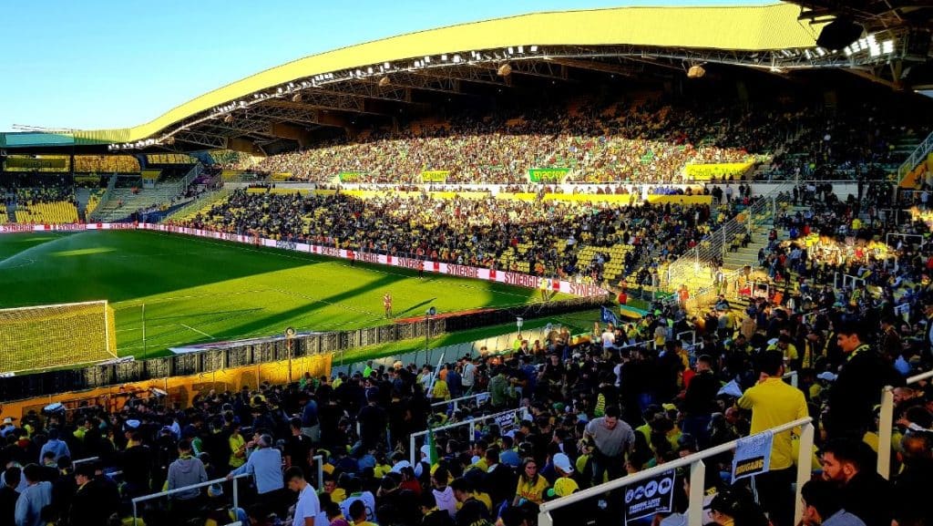 vue des tribunes du stade de la Beaujoire