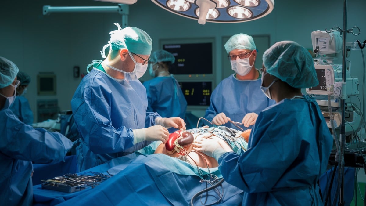 Transplantation d'organe en salle d'opération