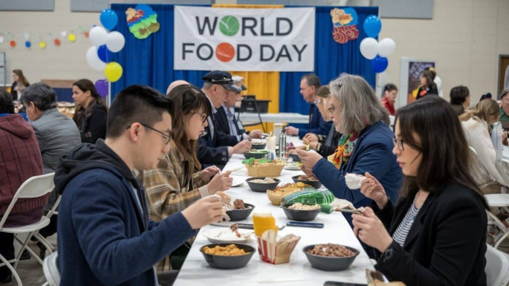Participants lors d'un repas