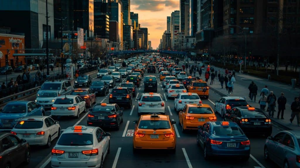 Trafic dense en ville