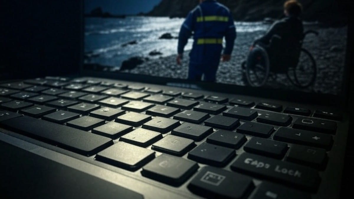 Clavier et film à l’écran