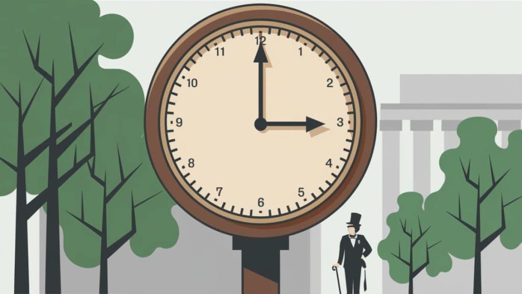 Grande horloge publique illustrée