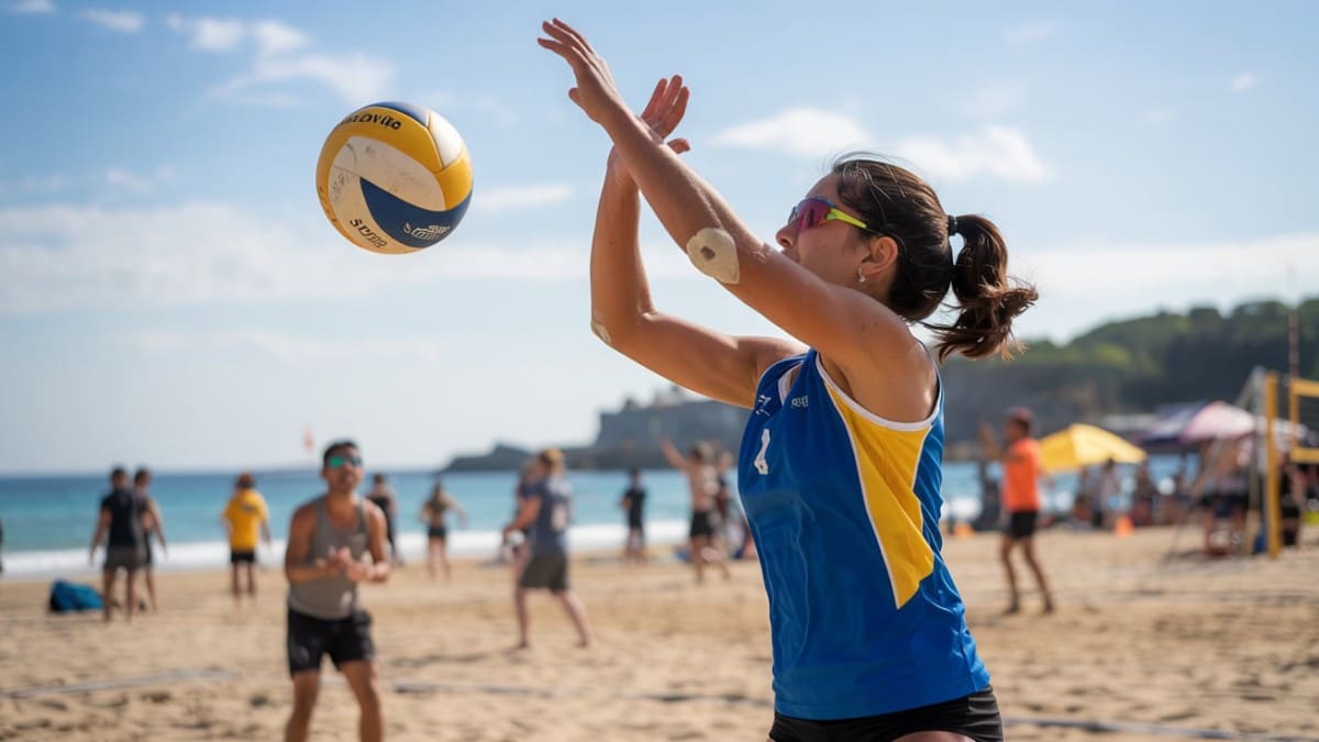 Joueuse de volley plage
