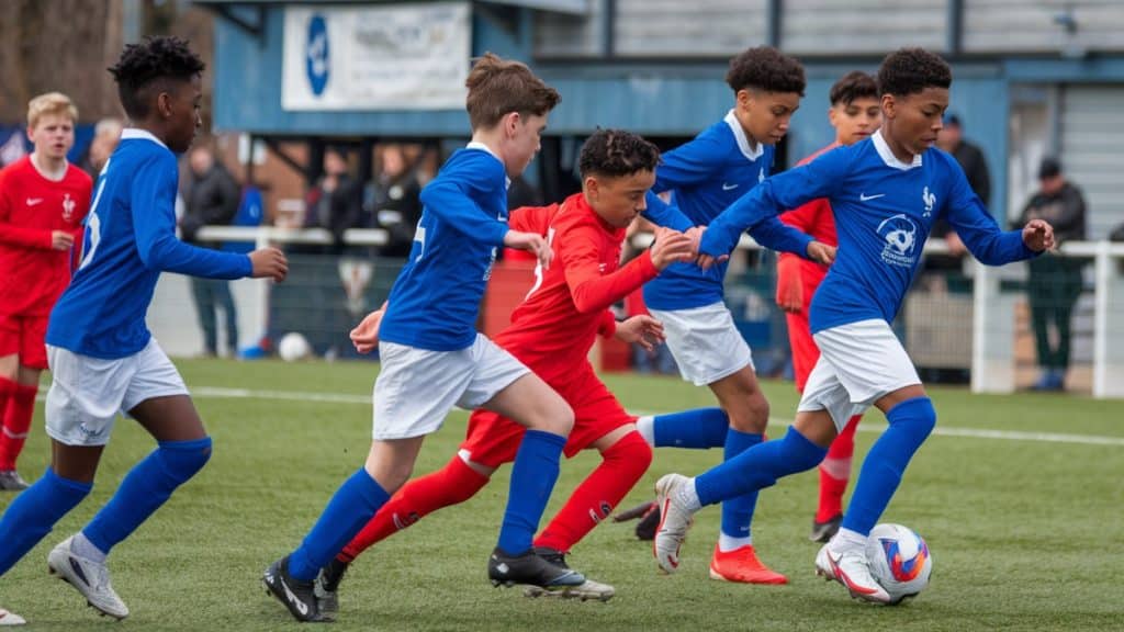 Jeunes joueurs en action