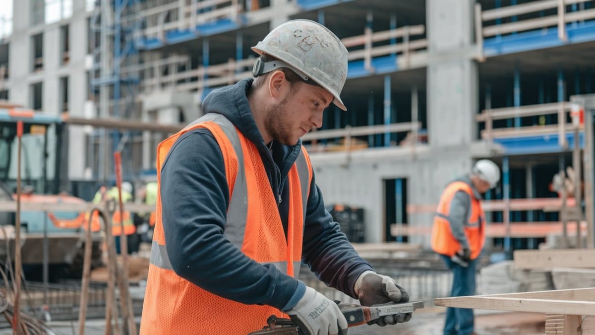 Travailleur sur un chantier
