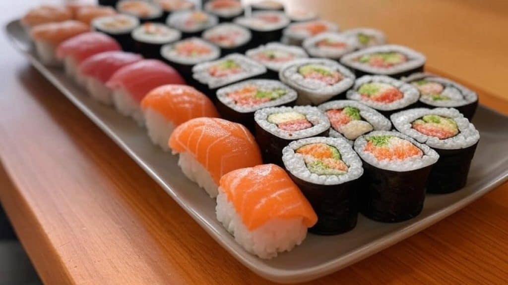 Assortiment de sushis japonais