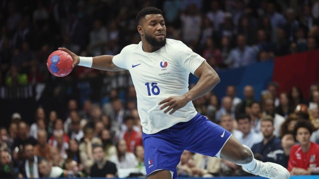 Joueur de handball en action