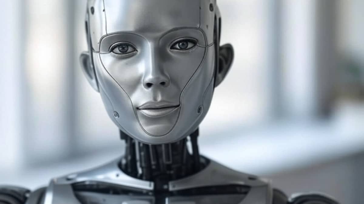 Visage d’un robot humanoïde