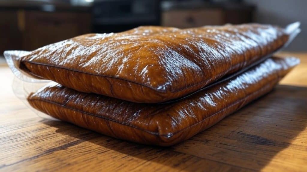 Saucisses emballées sous vide