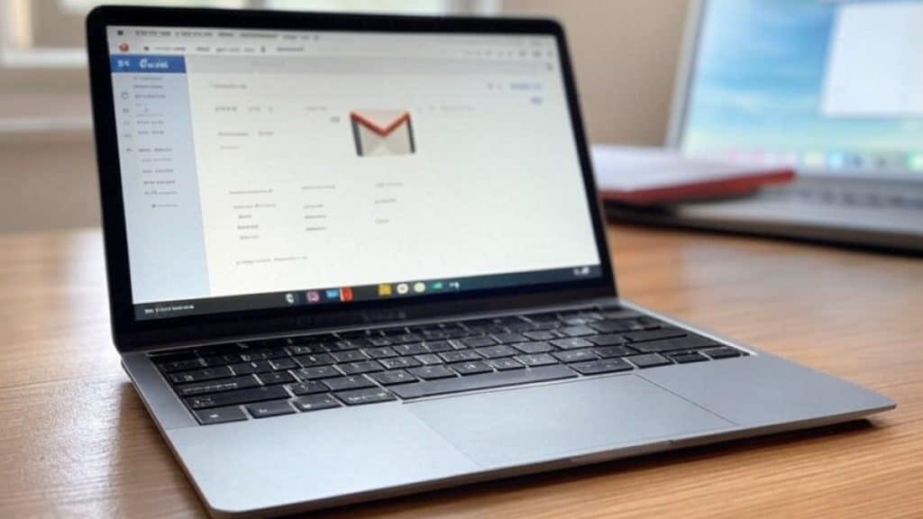 Gmail affiché sur écran