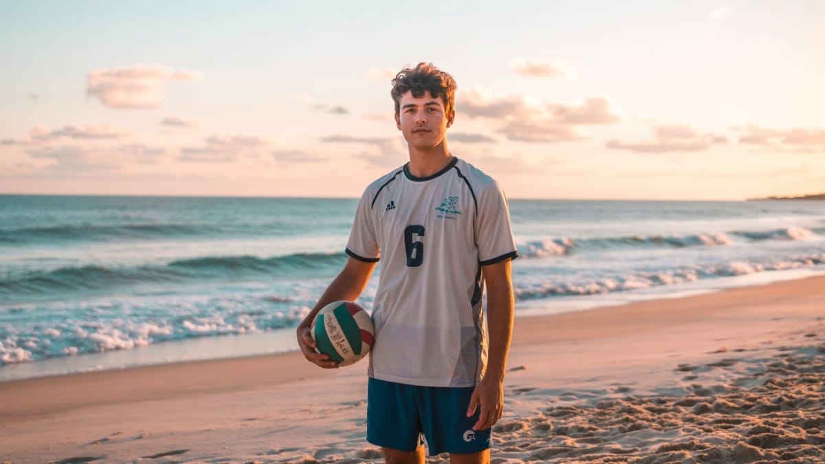 joueur de volley sur plage
