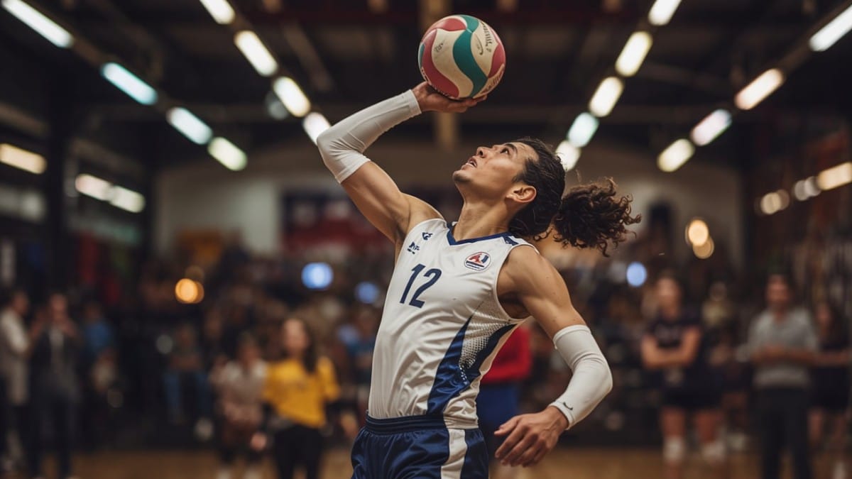 joueuse de volley smash