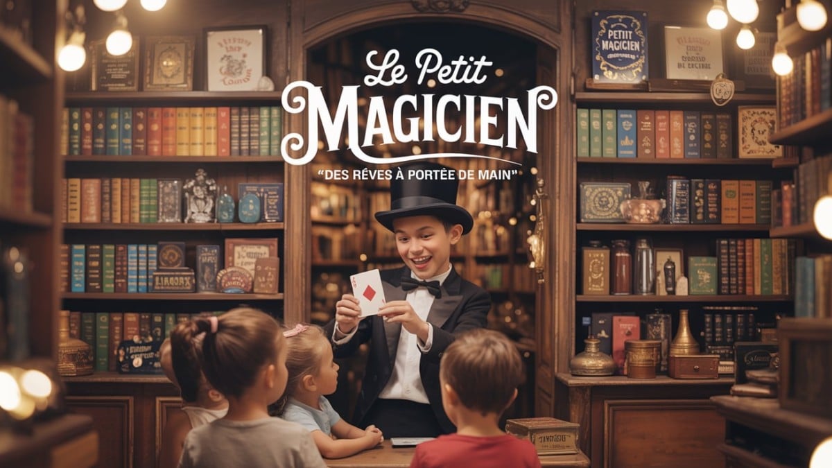Enfant magicien avec cartes