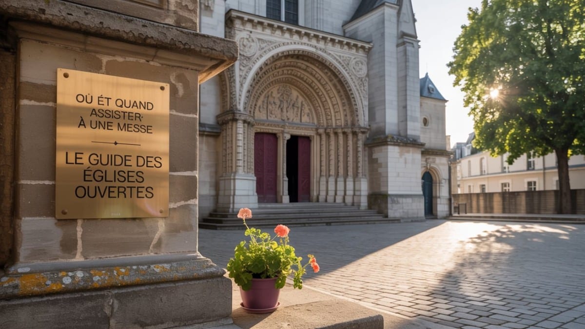 Façade d’église et panneau