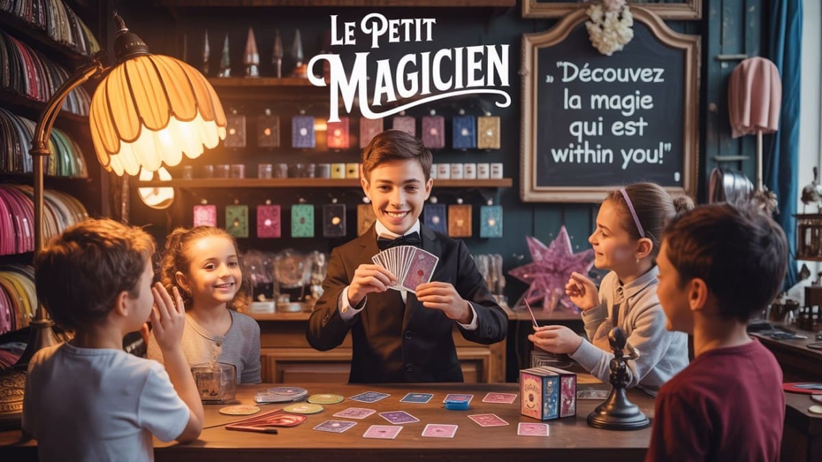 Enfants autour d’un magicien