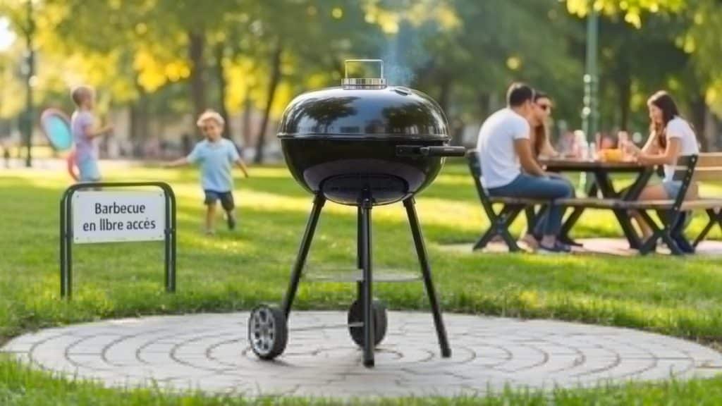 Barbecue public dans parc