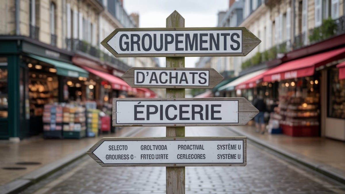 Panneau groupements épicerie Nantes