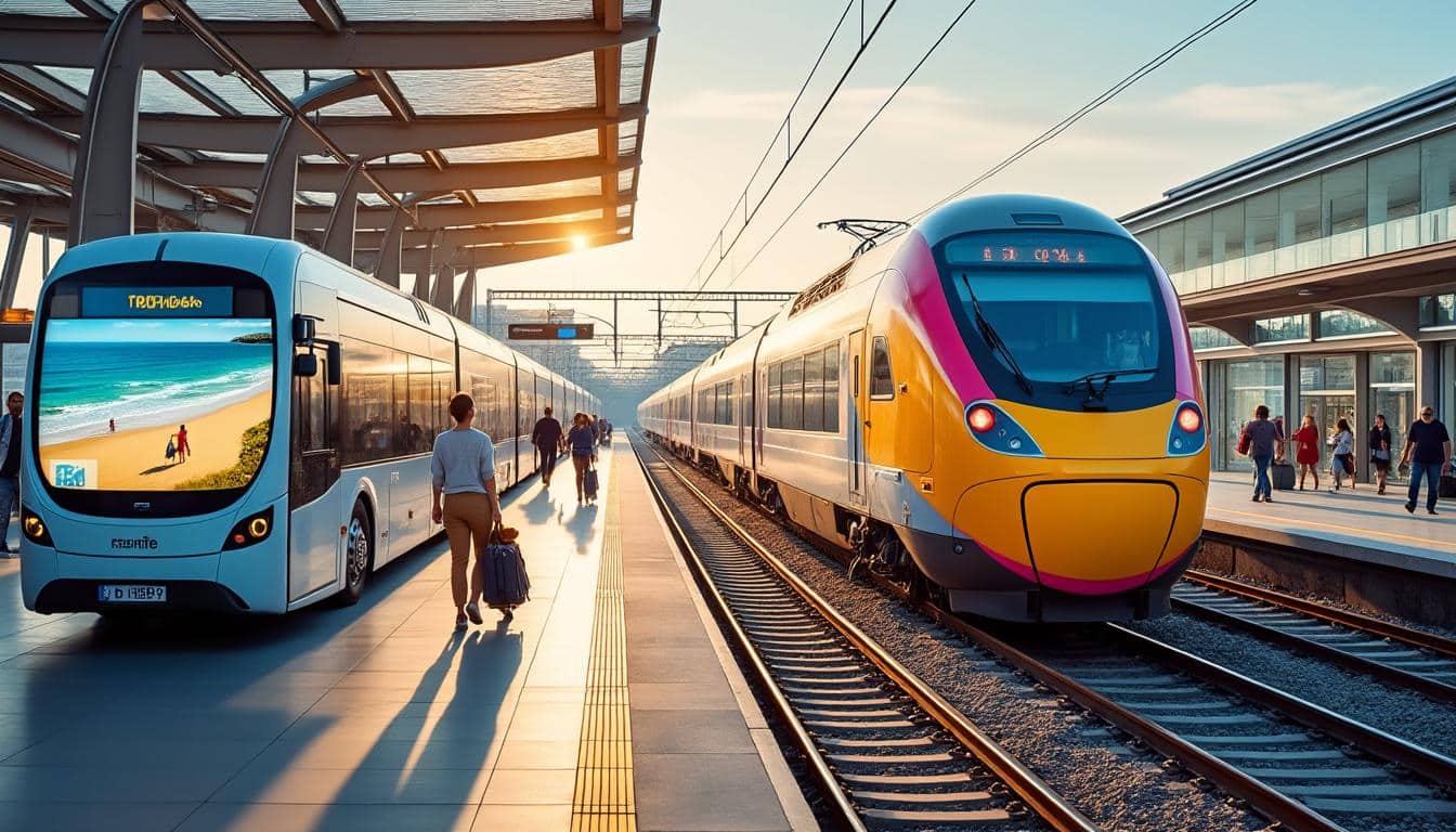 découvrez comment accéder facilement aux magnifiques plages près de nantes en train ou en bus. suivez notre guide pratique pour profiter d'une journée ensoleillée au bord de l'eau, sans tracas de transport.