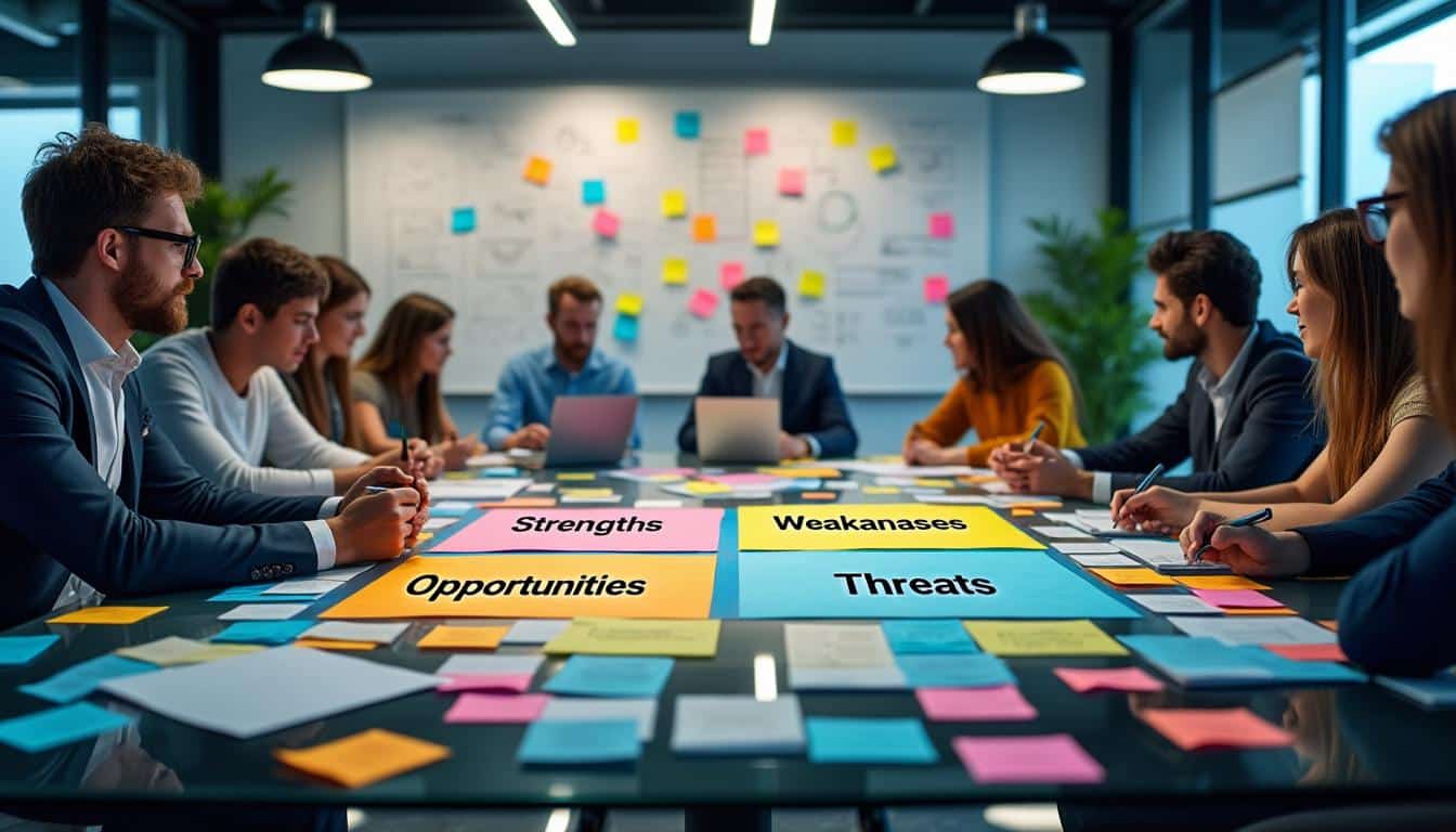 découvrez comment construire facilement une matrice swot efficace grâce à notre guide pas à pas, accompagné d’un modèle gratuit à télécharger pour analyser les forces, faiblesses, opportunités et menaces de votre projet.