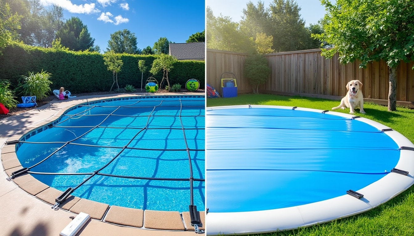 protégez vos enfants et animaux en toute sécurité autour de votre piscine : découvrez les différences entre filet et couverture de piscine, leurs avantages, et trouvez la meilleure solution pour prévenir les accidents.