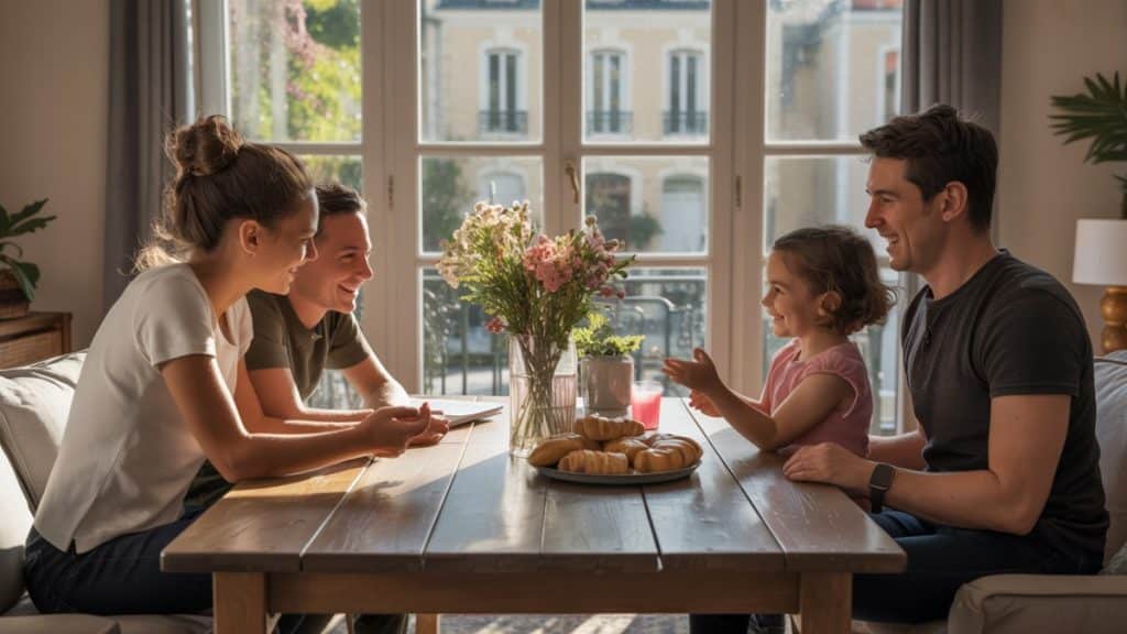 Repas chaleureux familial