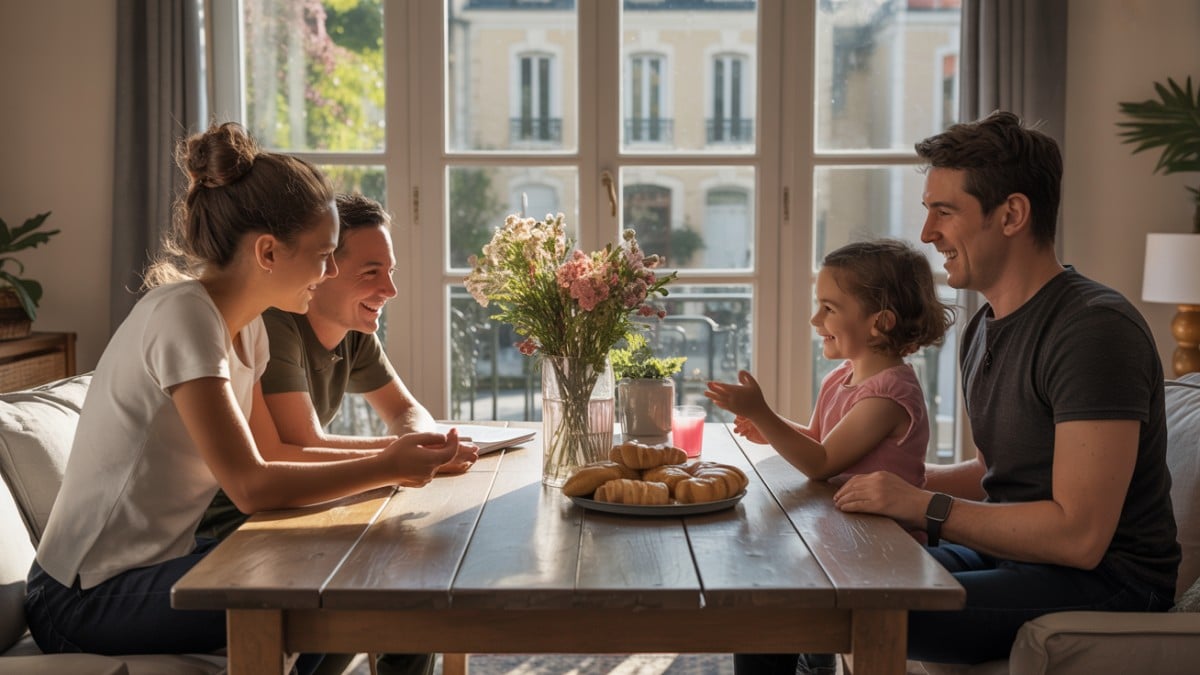 Repas chaleureux familial
