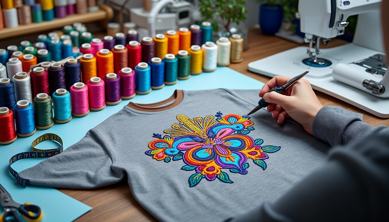 découvrez notre guide complet 2025 sur la broderie personnalisée de sweats : comparez les techniques, choisissez vos fils, et trouvez le grammage idéal pour des créations uniques et durables.