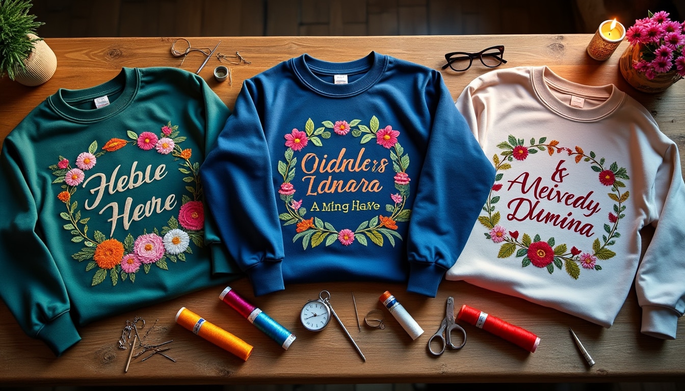 découvrez tout ce qu’il faut savoir sur les sweats broderie personnalisée : tarifs détaillés, délais de fabrication et liste des fichiers à fournir pour une personnalisation réussie.