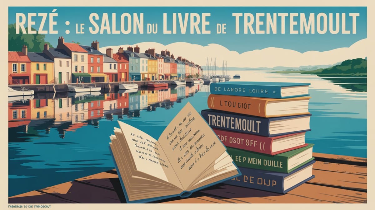 Village coloré et livres