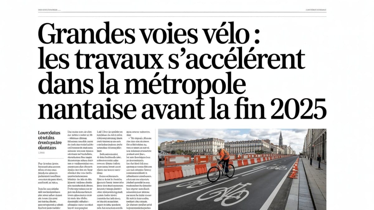 Travaux pistes cyclables Nantes