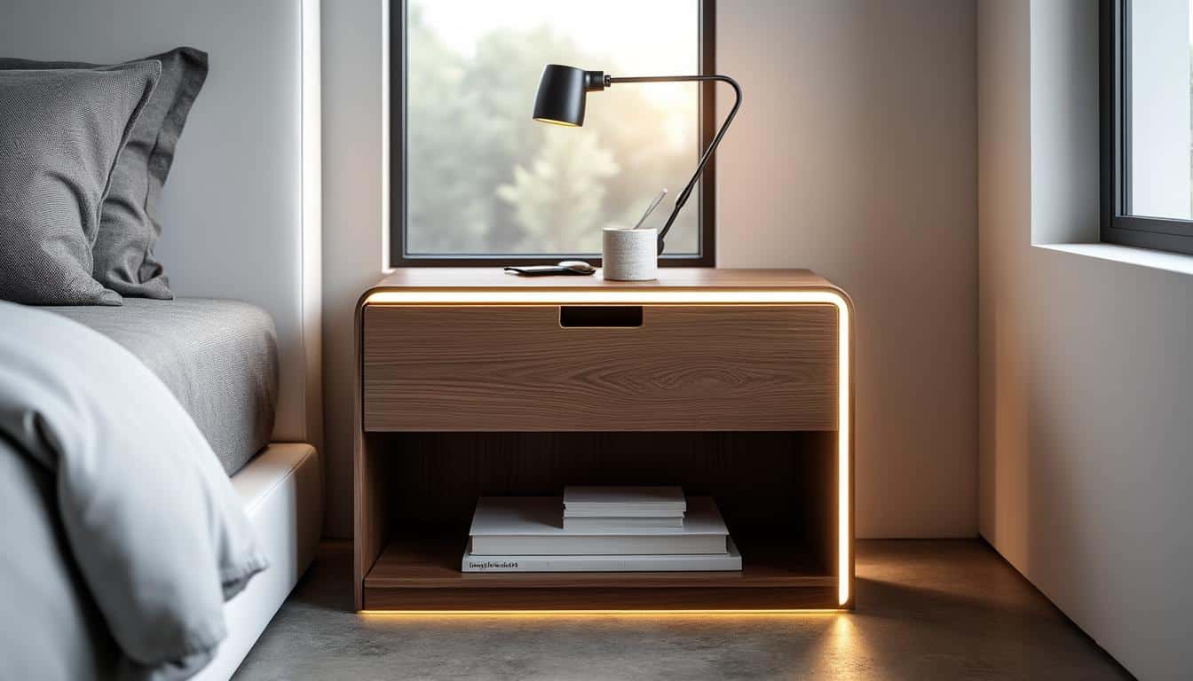 découvrez 9 idées de tables de chevet gain de place pour optimiser l&#039;espace dans votre petite chambre avec style et fonctionnalité.